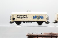 Märklin H0 Konvolut Bierwagen Kühlwagen Rungenwagen (mit Baumstämmen) DB
