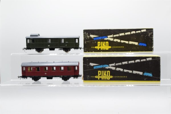 Piko H0 5/6517-023 5/6606-02 Konvolut Personenwagen Bi33 Packwagen grün DB