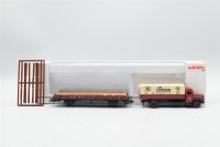 Märklin H0 46361 Rungenwagen mit Lkw  R 02 der DB