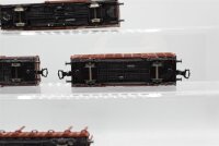 Roco/PIKO H0 Konvolut Rungenwagen (mit Ladung), Gedeckter Viehtransportwagen, Gedeckter Güterwagen, Hochbordwagen DB