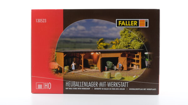 Faller H0 130523 Heuballenlager mit Werkstatt