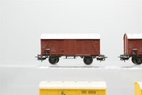 Märklin/u.a. H0  Konvolut Gedeckte Güterwagen (braun, gelb Jamaica, 1948 Einf. der DM), DB/u.a,
