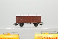 Märklin H0 Konvolut Kesselwagen (Shell) gedeckte Güterwagen (braun, Jamaica), DB