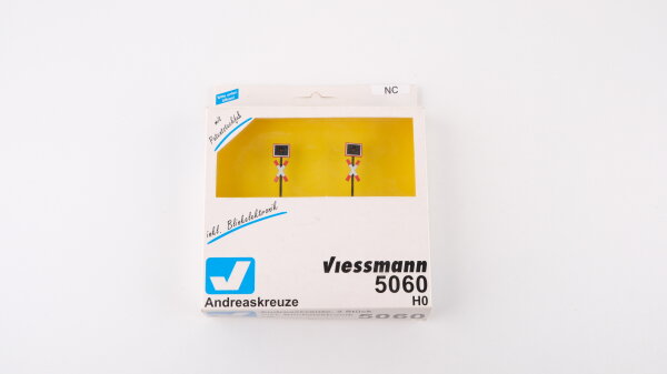 Viessmann 5060 Andreaskreuze mit Blinkelektronik, 2 Stück