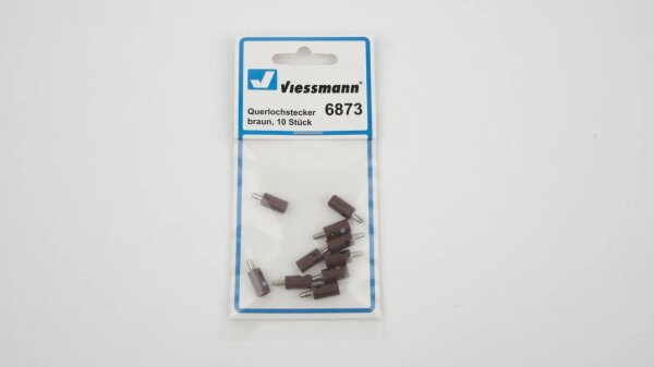 Viessmann 6873 Querlochstecker braun 10 Stück