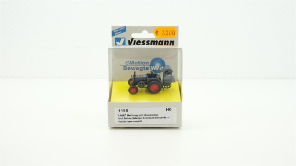 Viessmann H0 1155 LANZ Bulldog mit Bandsäge und beleuchteten Frontscheinwerfern