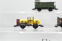 Trix H0 Konvolut Kesselwagen mit BrHs, Hochbordwagen, Gedeckter Güterwagen, DR/u.a.