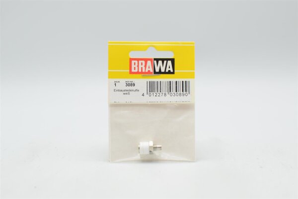 Brawa H0 3089 Einbausteckmuffe weiß