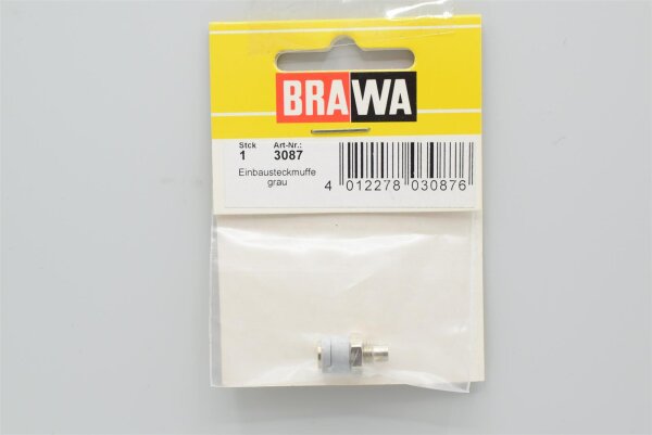 Brawa H0 3087 Einbausteckmuffe grau