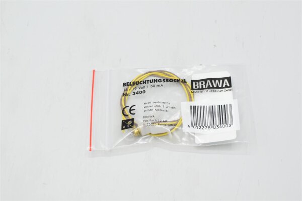 Brawa H0 3400 Beleuchtungssockel 14-19 Volt/ 50mA