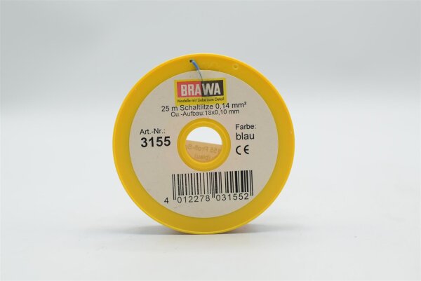 Brawa H0 3155 Profi-Schaltlitze 0,14qmm 25m (blau)