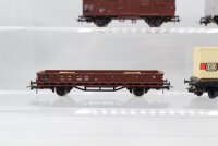 Roco H0 Konvolut Containertragewagen, Gedeckte Güterwagen, Niederbordwagen, DB