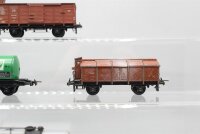 Trix H0 Konvolut Gedeckter Güterwagen mit BrHs, Klappdeckelwagen, Kesselwagen, DB