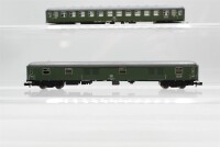 Minitrix N Konvolut Personenwagen, Gepäckwagen (grün, 4-achsig), DB