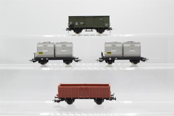 Piko/u.a. H0 Konvolut Gedeckter Güterwagen, Hochbordwagen, Containerwagen, DB