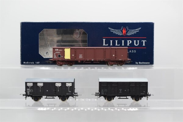 Piko/Liliput H0 Konvolut Gedeckte Güterwagen, Hochbordgüterwagen, SNCF