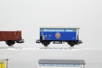 Liliput/Trix H0 Konvolut L235020/L224851/L224854/L224804/23969 offener Güterwagen/Bierwagen/ged. Güterwagen "Maggi"/Kühlwagen SBB-CFF/DRG