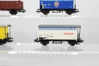 Liliput/Trix H0 Konvolut L235020/L224851/L224854/L224804/23969 offener Güterwagen/Bierwagen/ged. Güterwagen "Maggi"/Kühlwagen SBB-CFF/DRG