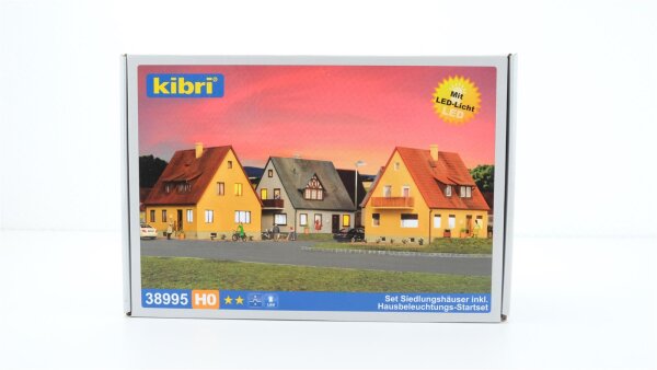 Kibri H0 38995 Set Siedlungshäuser incl. Hausbeleuchtungs-Startset