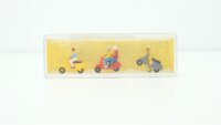 Preiser H0 128 Miniaturfiguren Rollerfahrer