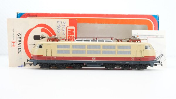 Märklin H0 3054 Elektrische Lokomotive BR 103 der DB Wechselstrom Analog (Blau-Rote OVP)