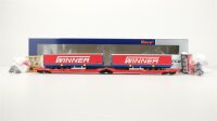 Roco H0 75888 Doppeltaschen-Gelenkwagen T3000e DB mit 2 Aufliegern "Winner"