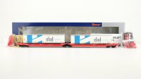 Roco H0 77386 Doppeltaschen-Gelenkwagen T3000e DB mit 2...