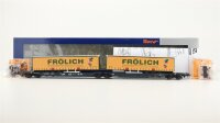 Roco H0 76431 Doppeltaschen-Gelenkwagen WARCOSA mit 2 Aufliegern "Frölich"