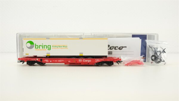 Roco H0 67510 Taschenwagen (475 3 220-0, Sattelauflieger "Bring", DB Cargo) DB