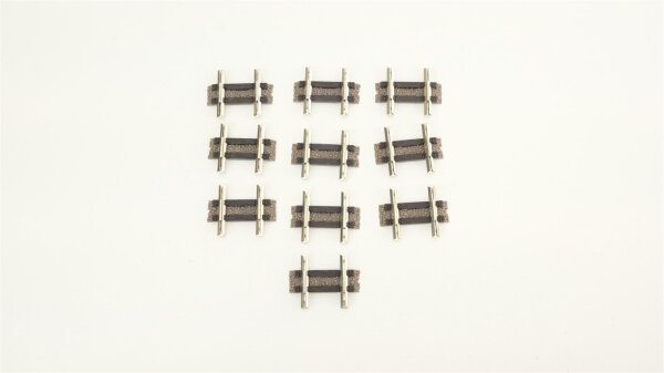 Fleischmann H0 6107 Gleis gerade 10 mm 10 Stück (gebrauchter Zustand)