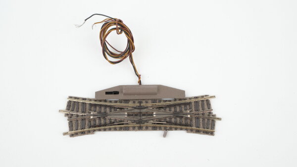 Fleischmann N 9185 Doppelkreuzung Rechts m.Antrieb 111mm 15° (gebrauchter Zustand)