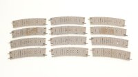 Fleischmann H0 6127 Gleis gebogen R 420 mm 18° 12 Stück (Farbreste)