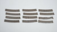 Fleischmann N 9131 Gebogenes Gleis R3 15° 12 Stück (Farbreste)