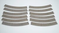 Fleischmann H0 6125 Gleis gebogen R 420 mm 36° 12 Stück (kleine Abbrüche)