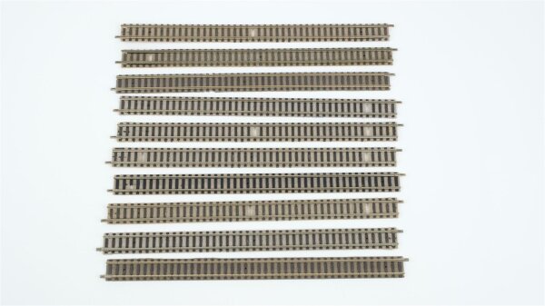 Fleischmann N 9100 Gerades Gleis 222 mm 10 Stück (kleine Abbrüche)