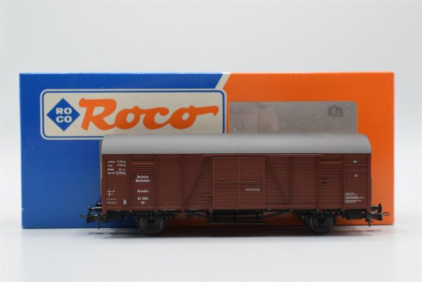 Roco H0 46103 Gedeckter Güterwagen (Dresden 82 989 Glr) DR