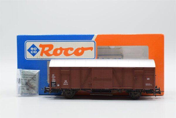 Roco H0 46100 Gedeckter Güterwagen (195 678, Braun) DB