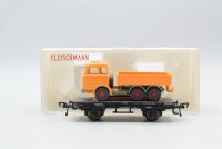 Fleischmann H0 5219 Flachwagen mit LKW (Mercedes) 30 80...