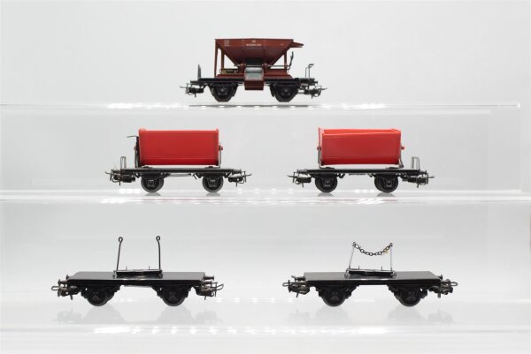 Märklin H0 Konvolut Drehschemelwagen, Kipploren, Schotterwagen, DB