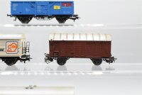 Märklin H0 Konvolut Kühlwagen (Alpiersbacher Klosterbräu, Idee & Spiel), Gedeckter Güterwagen, Hochbordwagen, DB