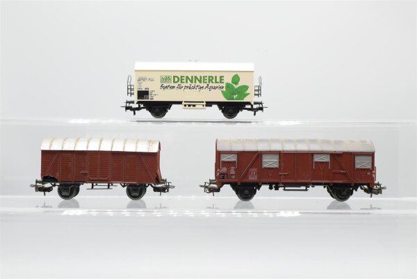 Märklin H0 Konvolut Kühlwagen (Dennerle), Gedeckte Güterwagen, DB