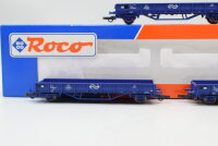 Roco H0 44084 Niederbordwagen-Set NS