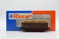 Roco H0 46056 Hochbordwagen (mit Holzstämmen 508 7...