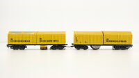 LUX-Modellbau H0 9630 Doppelpack Schienenschleif- und Gleisreinigungswagen Wechselstrom DB