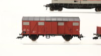 Fleischmann H0 Konvolut Niederbordwagen/ offener Güterwagen/ ged. Güterwagen/ Containertragwagen DB