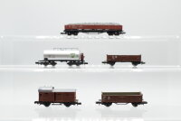 Arnold/u.a. N Konvolut Güterzugbegleitwagen/ Niederbordwagen/ Hochbordwagen/ Kesselwagen DB