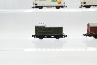 Minitrix N Konvolut Kühlwagen/ ged. Güterwagen/ Silowagen/ Güterzugbegleitwagen DB/DBP