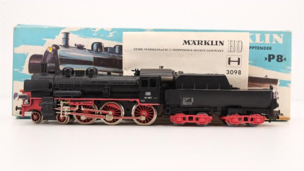 Märklin H0 3098 Schlepptenderlokomotive BR 38 der DB Wechselstrom (Hellblaue OVP)