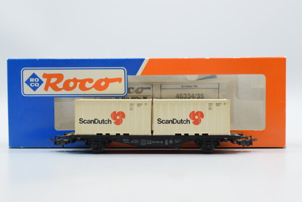 Roco H0 Flachwagen mit Containern "ScanDutch" DB (EVP)