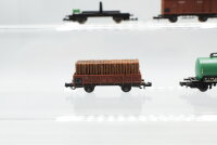 Minitrix//Lima/u.a N Konvolut Kranwagen, Kranschutzwagen, Gedeckter Güterwagen , Kesselwagen, Hochbordwagen DB